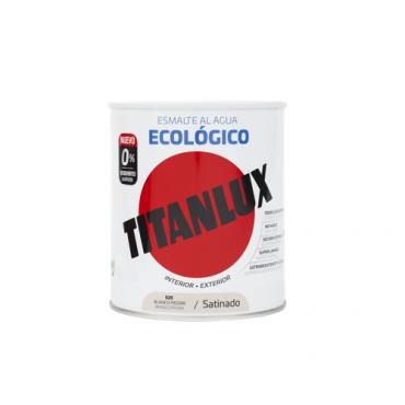 Titanlux esmalte ecológico satinado blanco piedra 750ml.