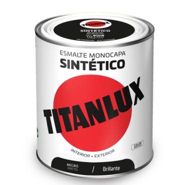 Titanlux esmalte sintético brillante. Negro 0567 750ml.