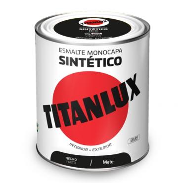 Titanlux esmalte sintético mate. Negro 0567 750ml.