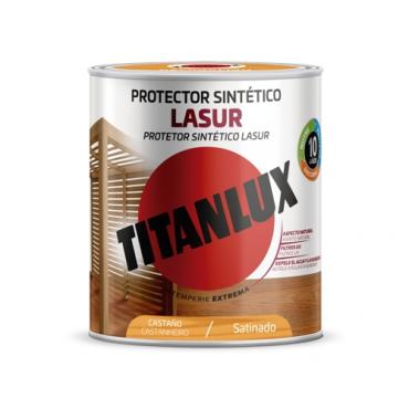 Protector sintético Lasur satinado. Castaño 750ml