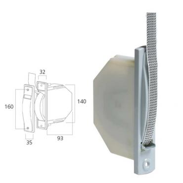 Recogedor de persiana minipack. Gris con cinta 18 mm