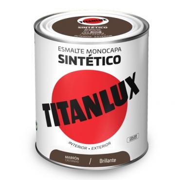 Titanlux esmalte sintético brillante. Marrón 0547 750ml.