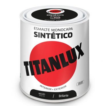 Titanlux esmalte sintético brillante. Negro 0567 250ml.