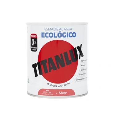 Titanlux esmalte ecológico mate rojo coral 750ml