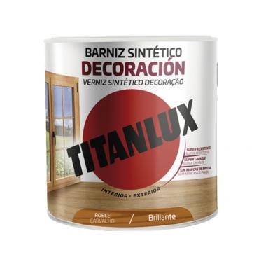 Titan barniz tinte brillo roble 750 ml.