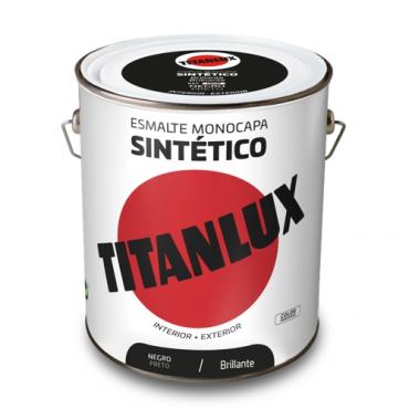 Titanlux esmalte sintético brillante. Negro 0567 4lt.