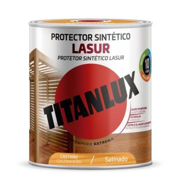 Protector sintético Lasur satinado. Castaño 2,5 l.